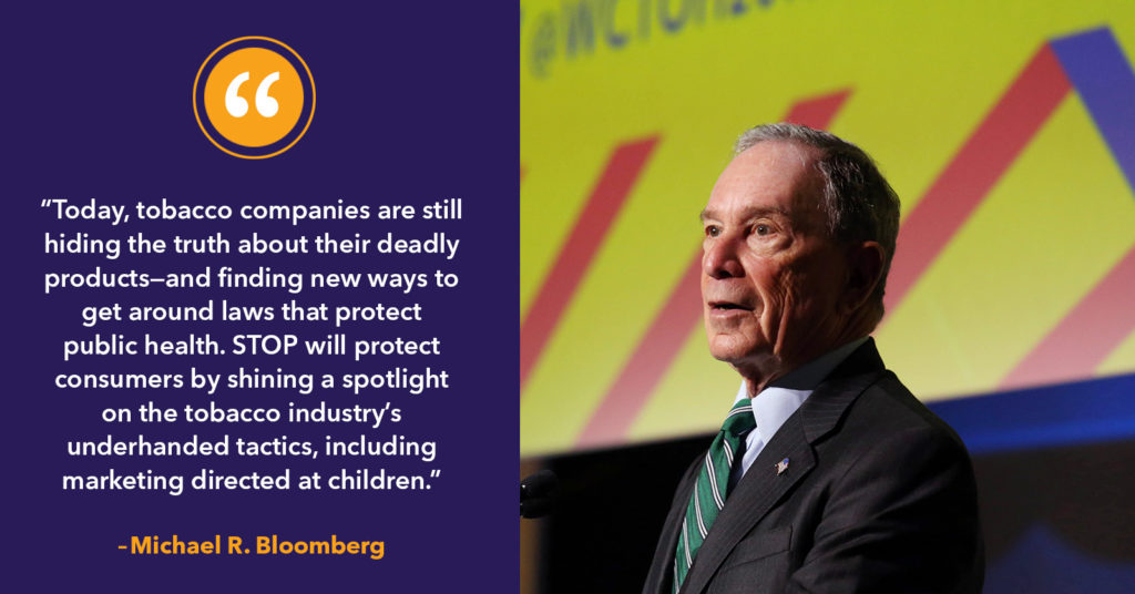 Bloomberg comments on STOP launch