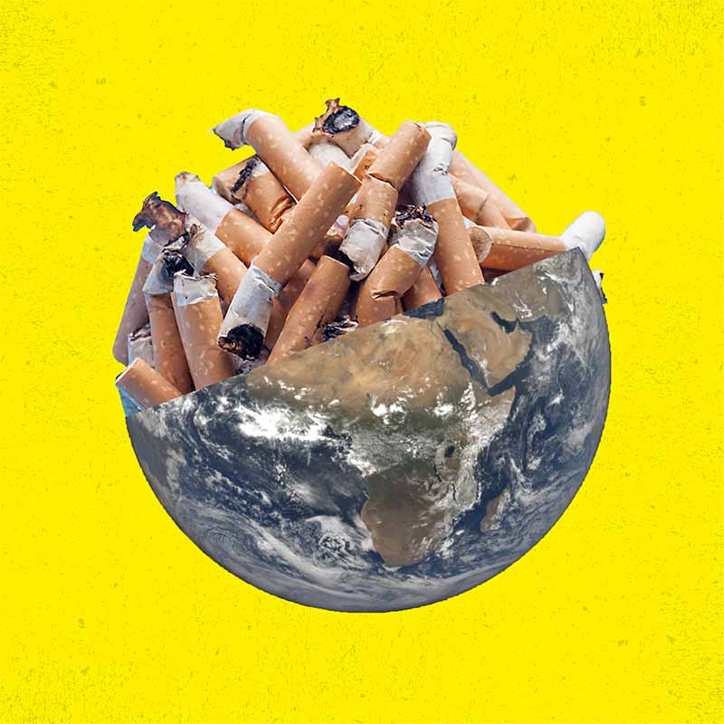 Nosso mundo está sendo queimado pelo tabaco